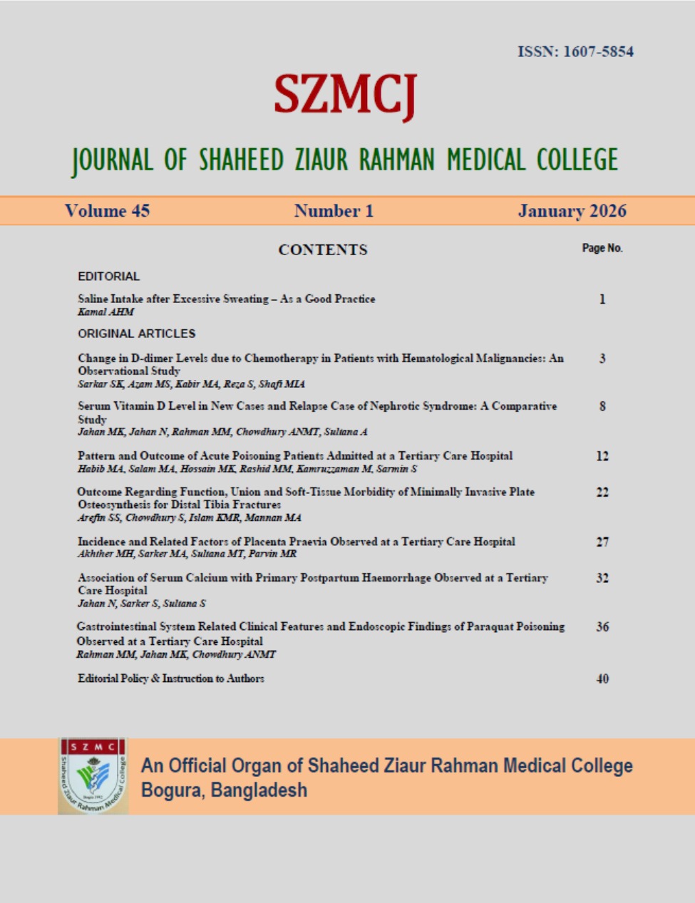 SZMCJ Journal Cover